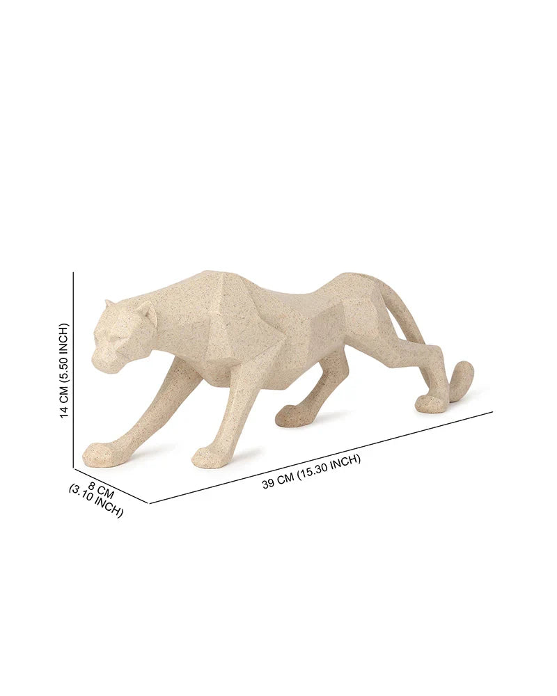 Polypropylene Leopard Figurine for Home Decor, Living Room, and Housewarming Gifts