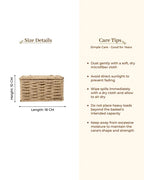 Handwoven Storage Box with Lid for Wardrobe & Bathroom Storage