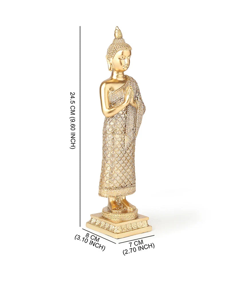 Polypropylene Buddha Idol for Home Decor, Living Room, and Office Desk