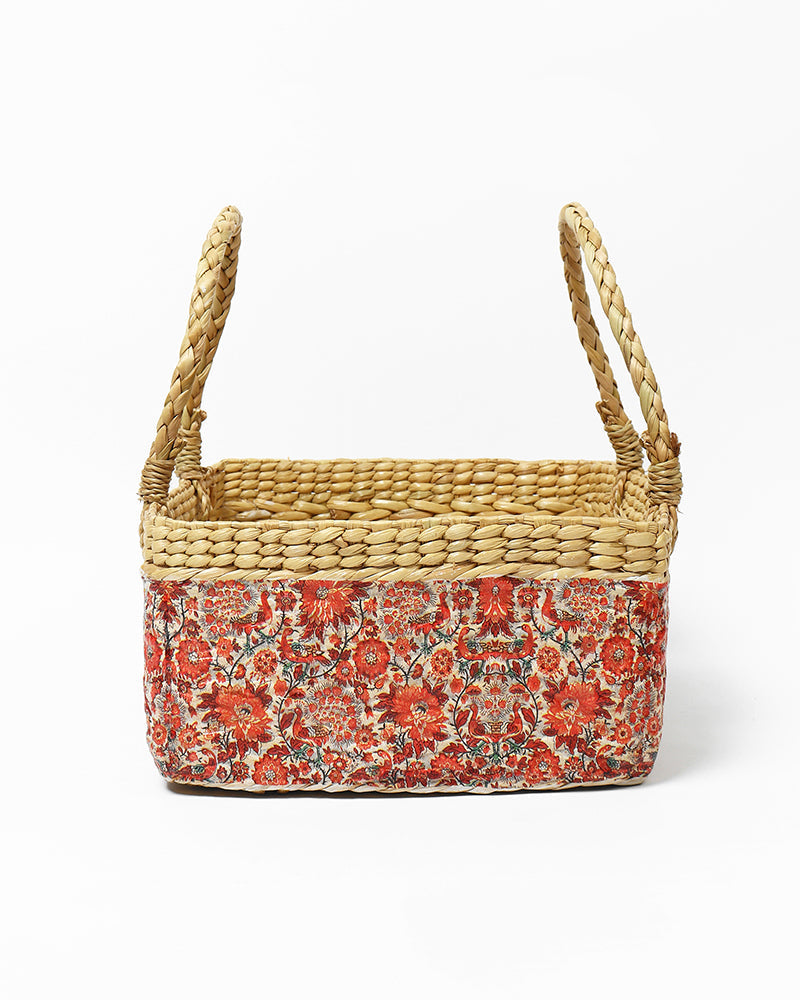 Rustic Seagrass Fruit Basket for Tabletop Display, Storage, and Decorative Use