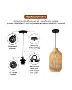 Natural Bamboo Pendant Lamp for Living Room Decoration