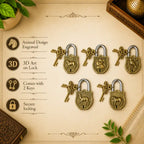 Brass Door Lock With Two Brass Keys (4.5 Inch) Vedansh Craft