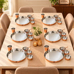 Copper/Brass Hammered Thali/Dinner Set Vedansh Craft