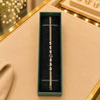 Leaf & Vine Tennis Bracelet for Women | CZ Stones, Gold-Tone Clasp Vedansh Craft