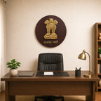 Brass Ashok Stambh With Wooden Base Wall Hanging Vedansh Craft