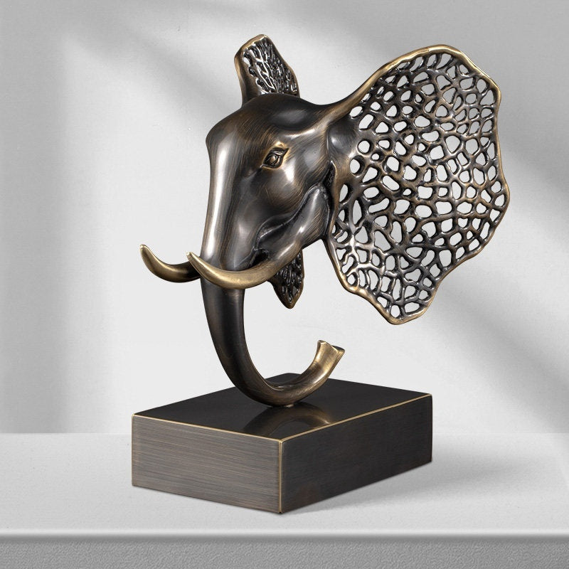 Brass Elephant Home Decor For Living Room Or Entryway