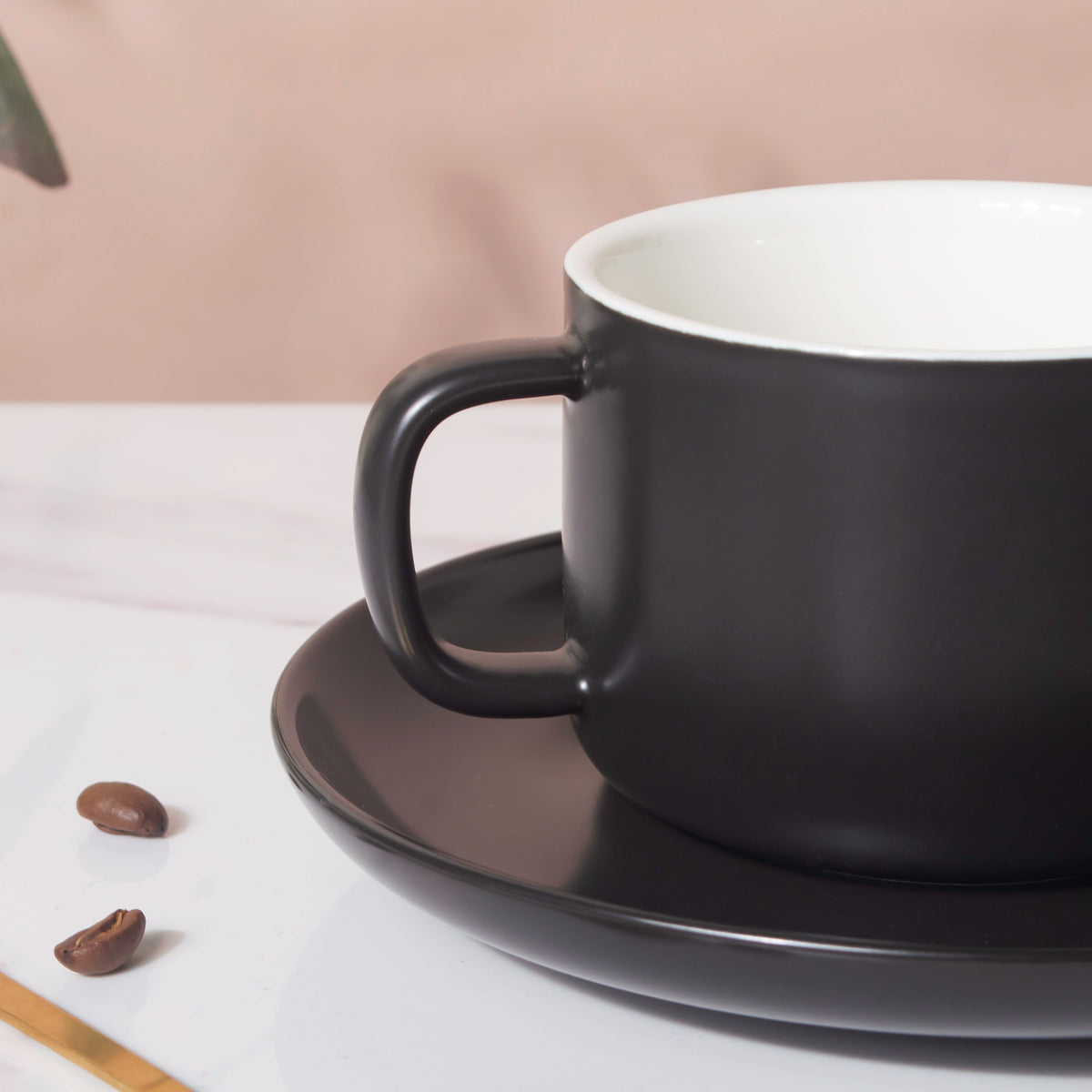 Raven Black Teacup And Saucer
