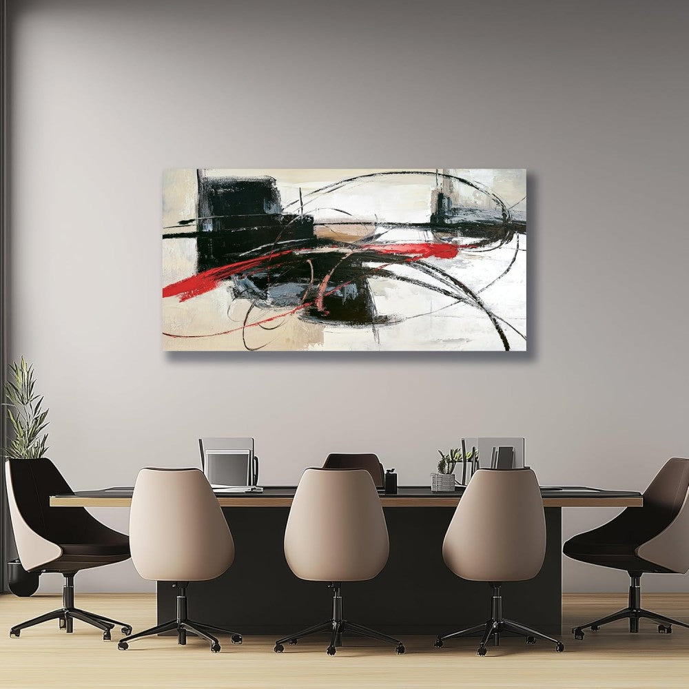Handmade Oil Painting Canvas Wall Art Decoration Abstract Lines For Home Living Room Decor Rolled Frameless Unstretched Painting kafalo