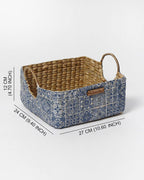 Rustic Handmade Seagrass Handle Basket for Gifts, Storage, and Everyday Organization