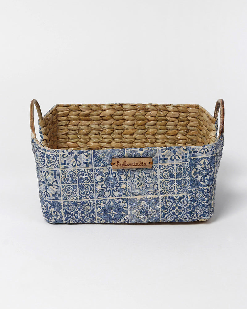 Rustic Handmade Seagrass Handle Basket for Gifts, Storage, and Everyday Organization