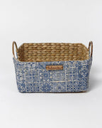 Rustic Handmade Seagrass Handle Basket for Gifts, Storage, and Everyday Organization