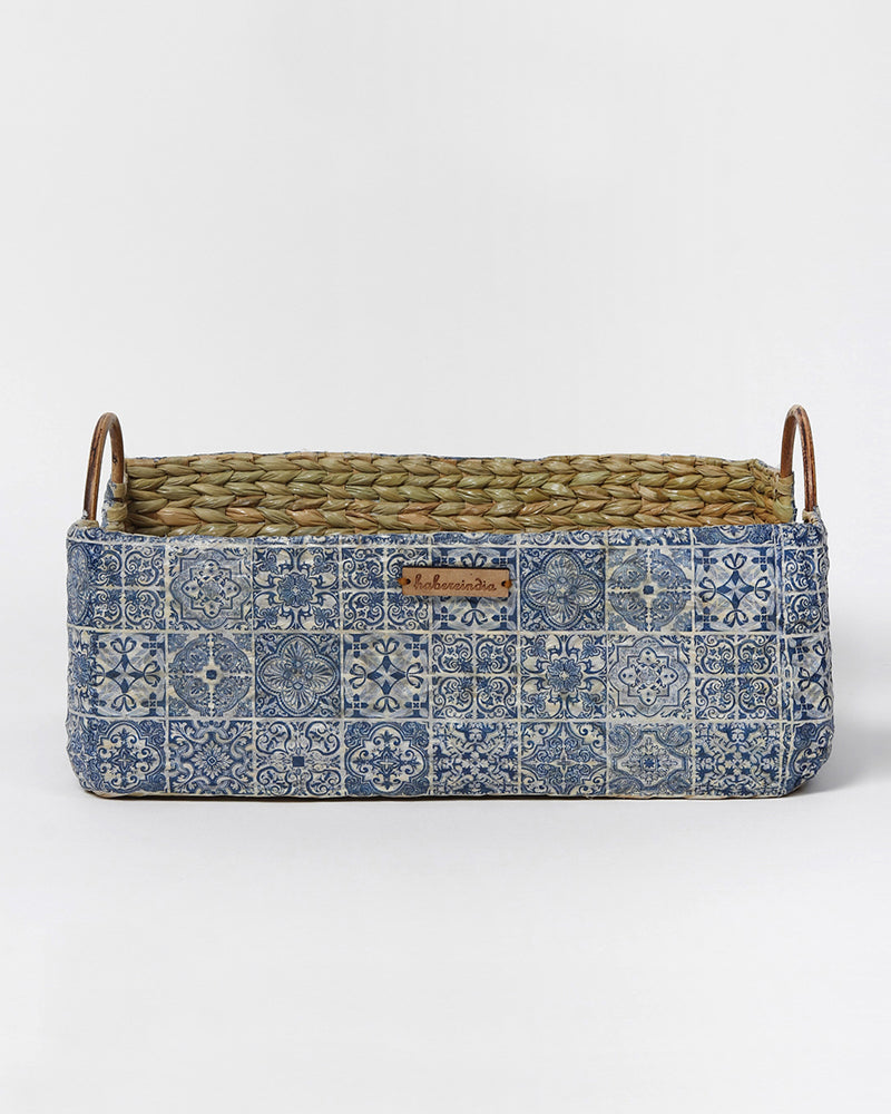 Rustic Handmade Seagrass Handle Basket for Gifts, Storage, and Everyday Organization