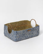 Rustic Handmade Seagrass Handle Basket for Gifts, Storage, and Everyday Organization