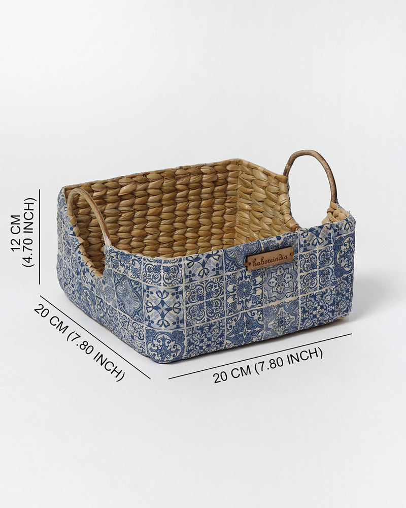 Rustic Handmade Seagrass Handle Basket for Gifts, Storage, and Everyday Organization