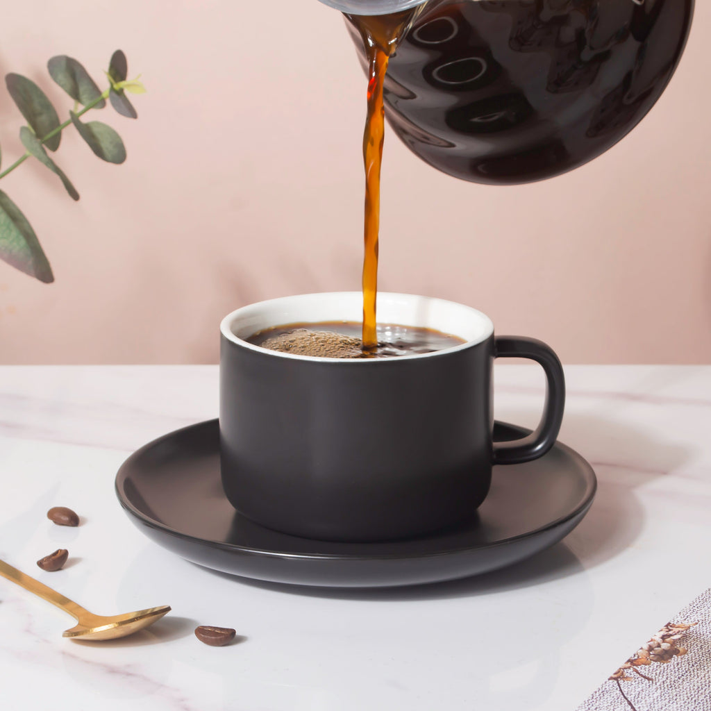 Raven Black Teacup And Saucer