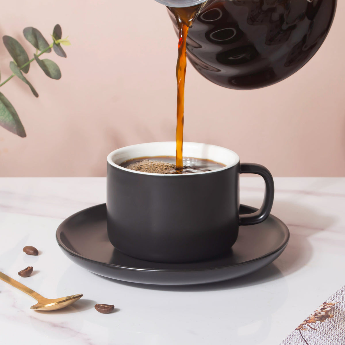 Raven Black Teacup And Saucer