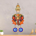 Artvibes Ganpati Bappa Evil Eye Wall Hanging for Main Door Entrance Decor | Vastu Nazar Raksha Hanging for Home Office Temple | Positive Energy Lucky Charm Decorative Gift Item (WH_8559N)