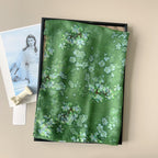 CrossKulture Floral Print Chiffon Scarf - 185 x 135 cm, Lightweight, Soft, Satin Feel, Women Accessory (Colour10)
