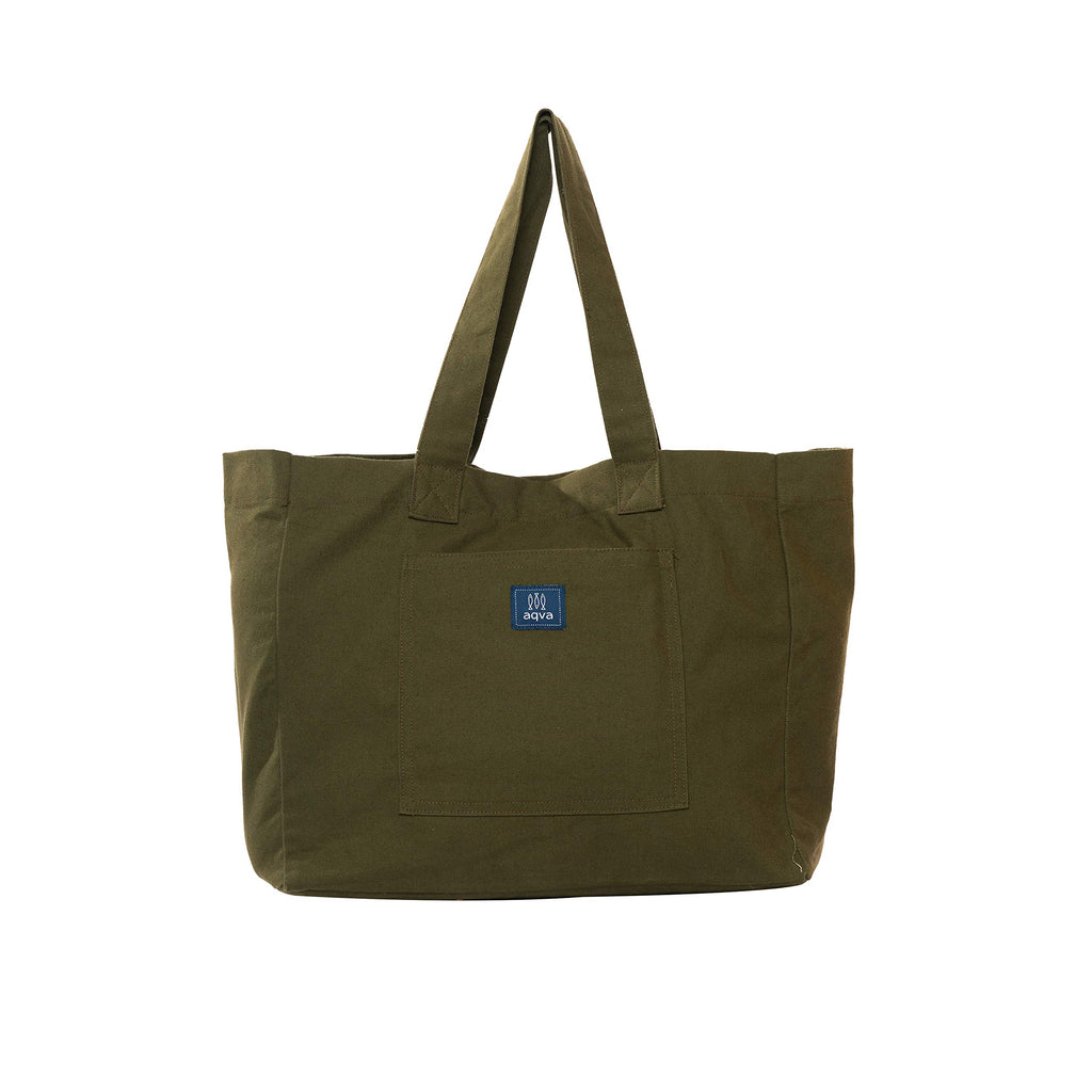 AQVA Solid Cotton Canvas Tote Bag for Women with Magnetic Button Closure | Large Capacity | Stylish Multipurpose Handbag | Resuable Shoulder Bag for for Laptop, Office & Travel (Gun Metal)