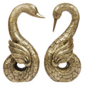 ARTVARKO Brass Swan Pair Statue Duck Pair Idol Vaastu Love Couple Decorative Home Interior Décor Item Feng Shui Handcrafted (LxBxH 9x4x9.5 Inches,4.7Kg)