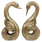 ARTVARKO Brass Swan Pair Statue Duck Pair Idol Vaastu Love Couple Decorative Home Interior Décor Item Feng Shui Handcrafted (LxBxH 9x4x9.5 Inches,4.7Kg)