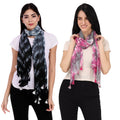 PALATT Cotton Scarf for Women | Lightweight Summer Stole for Women | Soft Breathable Ladies Scarf | Size 70 x 180 cm