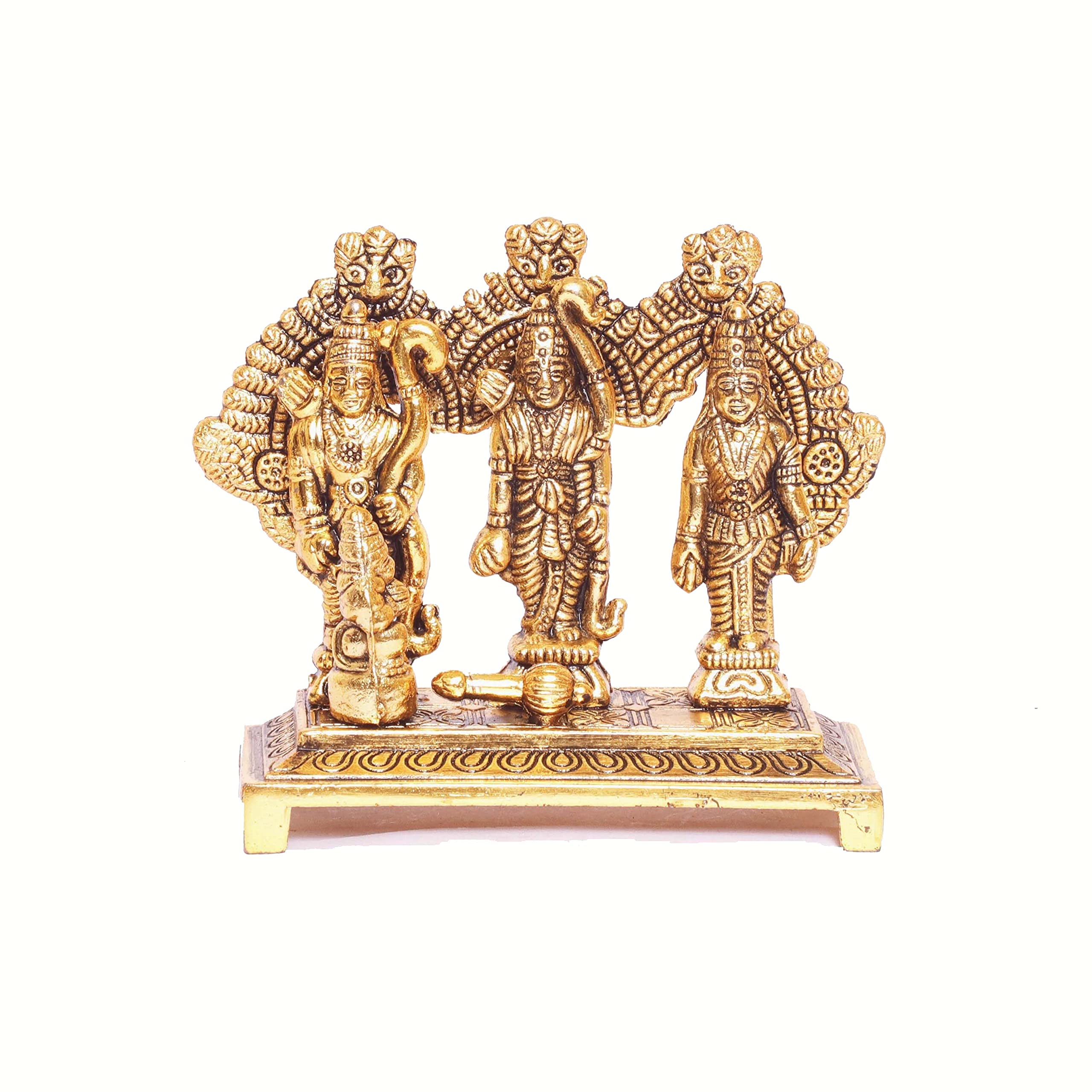 KridayKraft Shri Ram Darbar Metal Statue for Pooja,Lord Rama Laxman Sita & Hanuman Murti Religious Idol for Home,Office Decor,Shopiece Figurines,Gift Article...