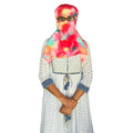 Switchon Rayon Mill dye Innovative scarf for Women with closer 4 inch Hook and Loop Tape size adjustable (Red_Multi)