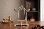 KridayKraft Aluminium Pipe Palna Silver/Laddu Gopal Jhula for Home Decor, Pooja, and Janmashtami.