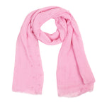 IBA ISBA COLLECTIONS Crinckle Cotton Hijab | Scarves with Pearls Studded | 108 * 90 cms | (Light Pink 1)