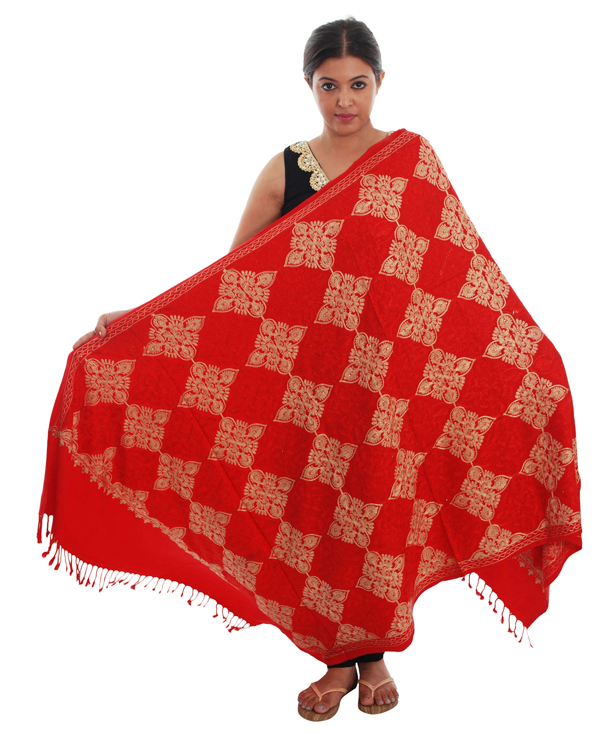 Japroz Women's Shawl (Red)