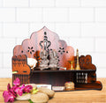 GiftDenaHai Beautiful Wooden Pooja Temple for Home and Office | Wall Shelves/Pooja Stand/Sinhasan/Mandir Perfect for Bhakti Ghar(Wooden Temple T107)