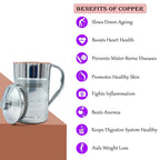 Adoko Premium Copper Lined Stainless Steel Water Jug Pitcher 1.5L | Ayurvedic Health Benefits, Luxury Design, Leak-Proof, Ideal for Serving & Storage