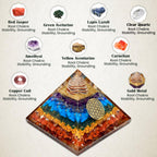 JD FRESH Original 7 Chakra Crystal Laxmi Pyramid Vastu for Home for Good Luck/Money & Wealth/Spiritual Gift/Showpiece for Living Room/Home Décor