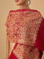 Pashmoda Women Hunar Fine Wool Nalki Embroidered Stole (Size : 28x80in, 71X203cm) EMST02