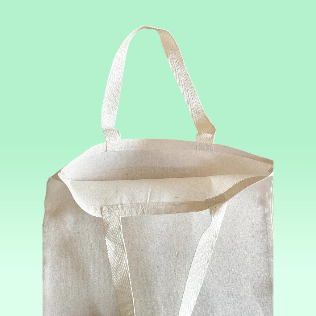 Plain Cotton Tote Bag, Natural, Reusable, for Shopping, Painting, School & Gym [Pack of 10 Bags]