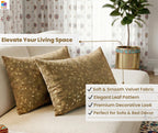 RD TREND® Velvet Rectangular 12x18 Inches Cushion Covers Set of 2 | Throw Pillow Covers for Sofa, Bed & Living Room | Perfect for Home Décor Golden Brown