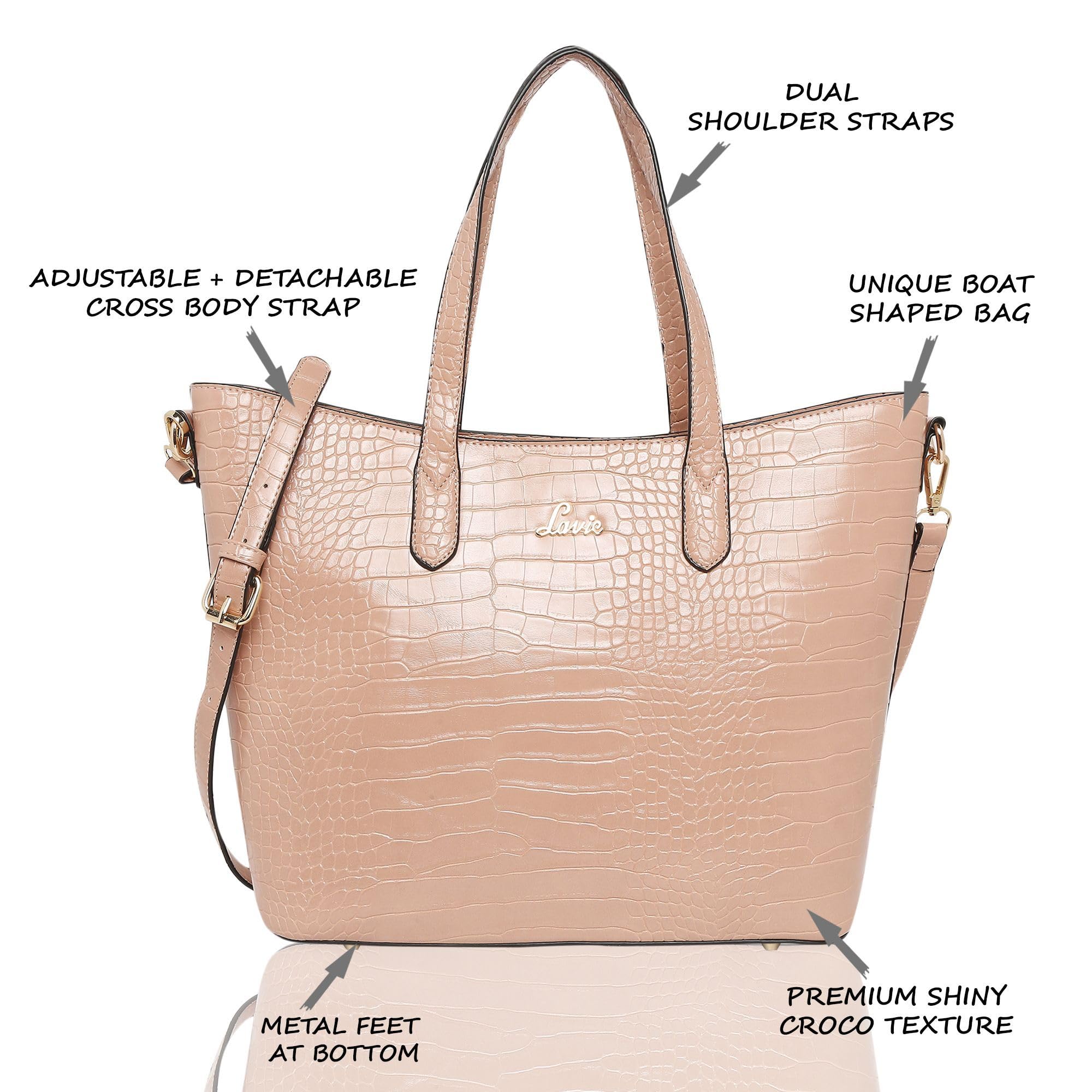 Lavie Women's Hailon Large Tote Handbag (Lt. Pink)