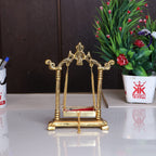 KridayKraft Laddu Gopal Jhulla Palana Metal Gold Plated for Your kanha Metal Krishna jhulla palna Religious Gift Article.