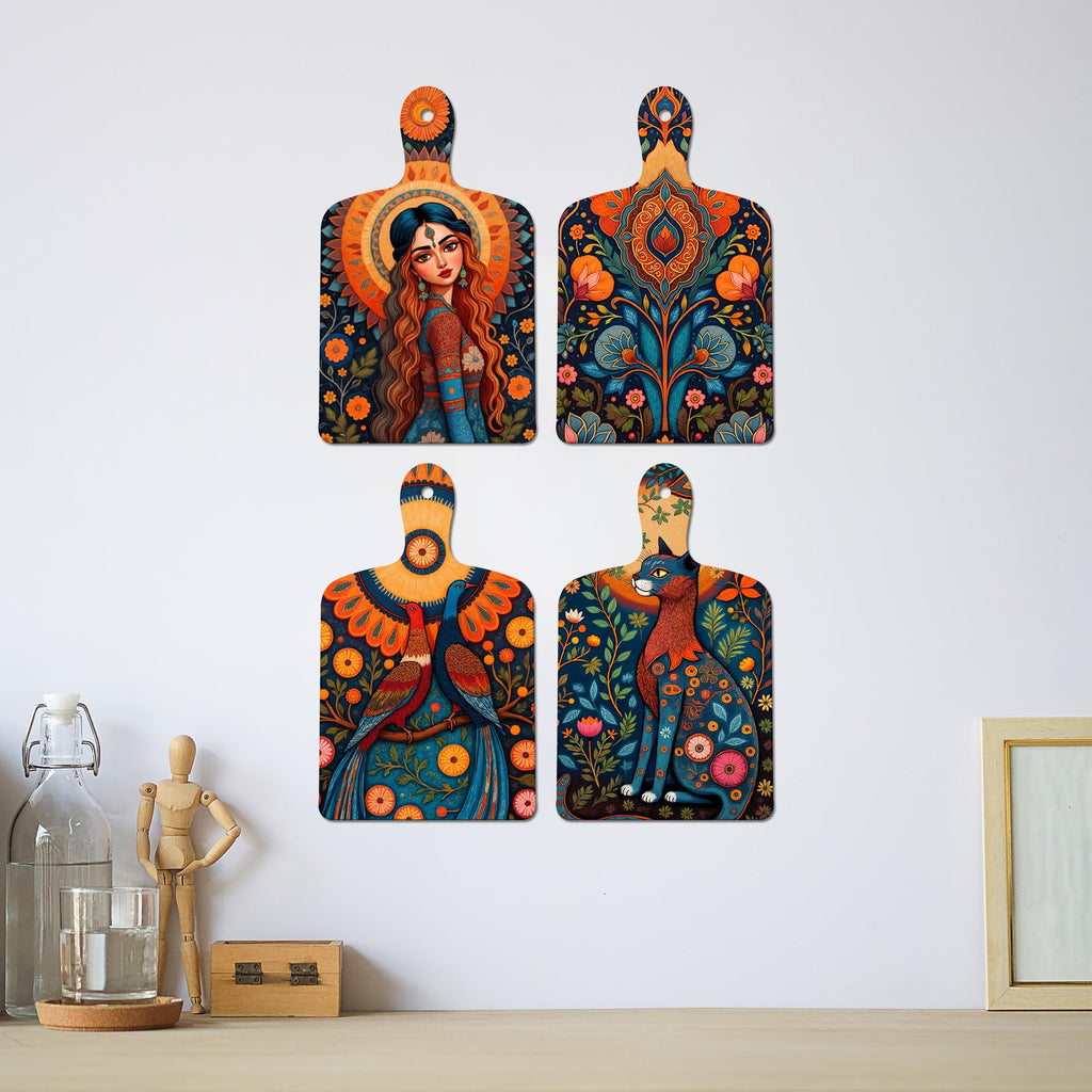 Artvibes Madhubani Art Wall Hanging Home Decorative Wall Art for Living room | Bedroom | Gifts | Wall Hanger for Decoration | Modern Decor | Artwork | Wall Sculpture | Signs & Plaques (WH_5651N)