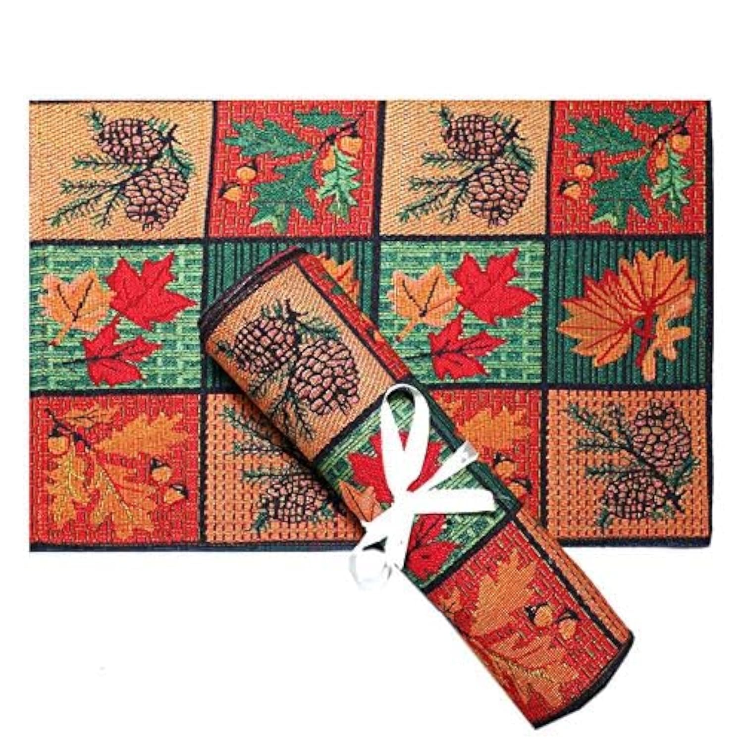 PRAKARTIK BY INDUARTS Tropical Eco-Friendly Cotton Dining Table mats, Reusable, Machine Washable, Everyday Use Multicolor Rectangular Placemats, Set of 4 (33x47 cm) Kafalo