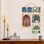 Artvibes Mughal Pichwai Art Decorative Wall Art MDF Wooden Wall Hanger for Living Room | Wall Sculpture | Signs | Handcrafted Art | Modern Decor Artwork | Wall Art Print | Unique Gift Items (WH_6542N)