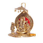 KridayKraft Riddhi Shiddhi Ganesha Metal Statue for Temple Pooja,Ganesh Murti Decorative Your Home,Office & Religious Gift Article,Ganpati Bappa Sculpture,Religious idol,Sowpiece Figurine,Gift Article...