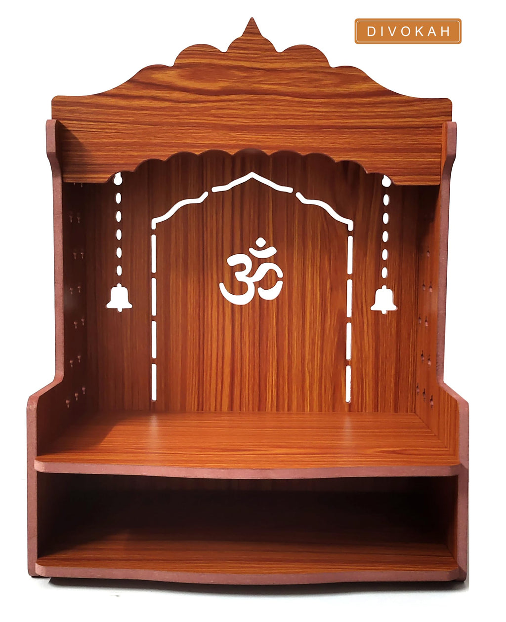 DIVOKAH® Beautiful MDF Wooden Temple/Home Temple/Pooja Mandir (8 MM Plywood Thickness) (WDN Decor)