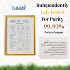 Rajlakhi Copper Water Bottle 1 Ltr Pure Ayurvedic Copper Bottle for Drinking Water | Copper Bottle 1 Ltr Leak Proof Design | Tamba Pot, Pure Tambe Ka Metal Bottles for School Kids & Women Daily Use.