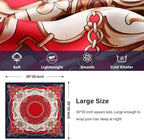 NALNIZ Silk Stylish Scarf, Head Scarves for Women, Stain Square Scarf for Hair Wrapping, Soft Comfy Neck Scarf for Ladies (90x90cm)