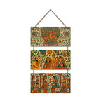 Artvibes Divine Indian Religious Art Wooden Wall Hanger for Home Decor | Living Room | Office | Wall Art Painting For Hall | Graphic Artwork | Aesthetic Wooden Decor | Unique Gift Items (WH_9431N)