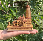 A & S Ventures Shri Ram Mandir Ayodhya Mandir for Home (Small) - Ideal for Home Decor, Temple and Best Gift, Brown