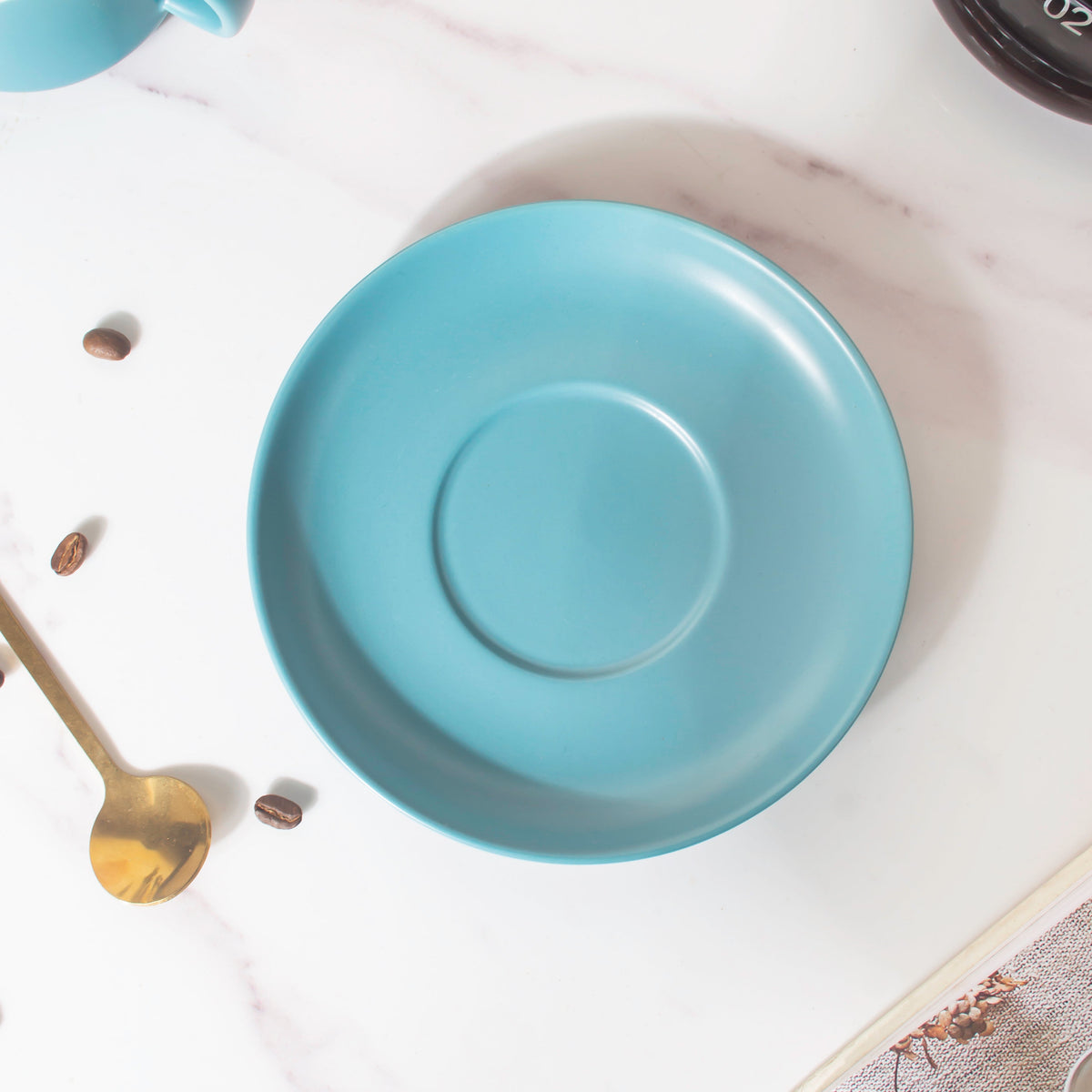 Celestial Blue Teacup And Saucer