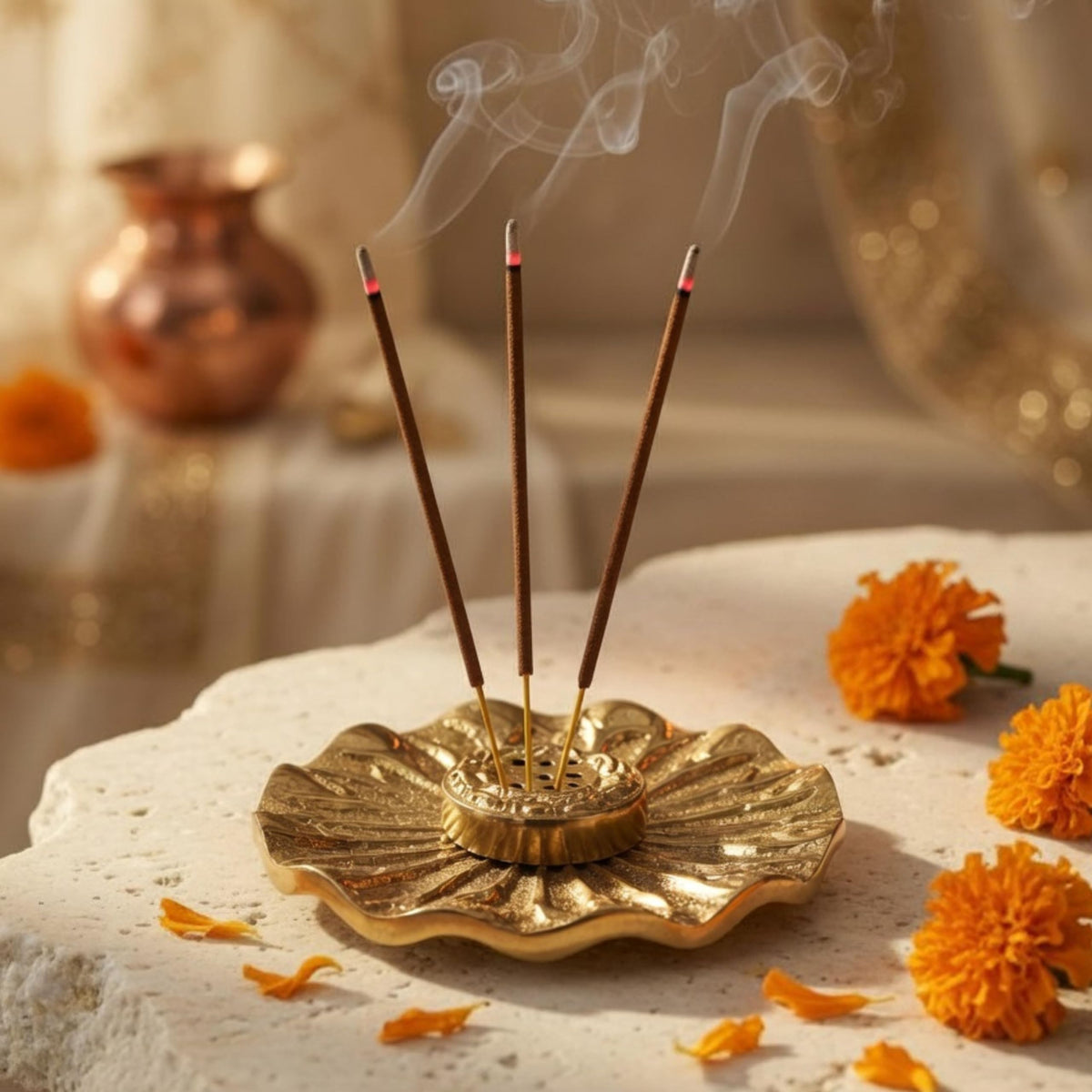BEHOMA Incense Holder for Home Temple & Pooja Room | Agarbatti Stand